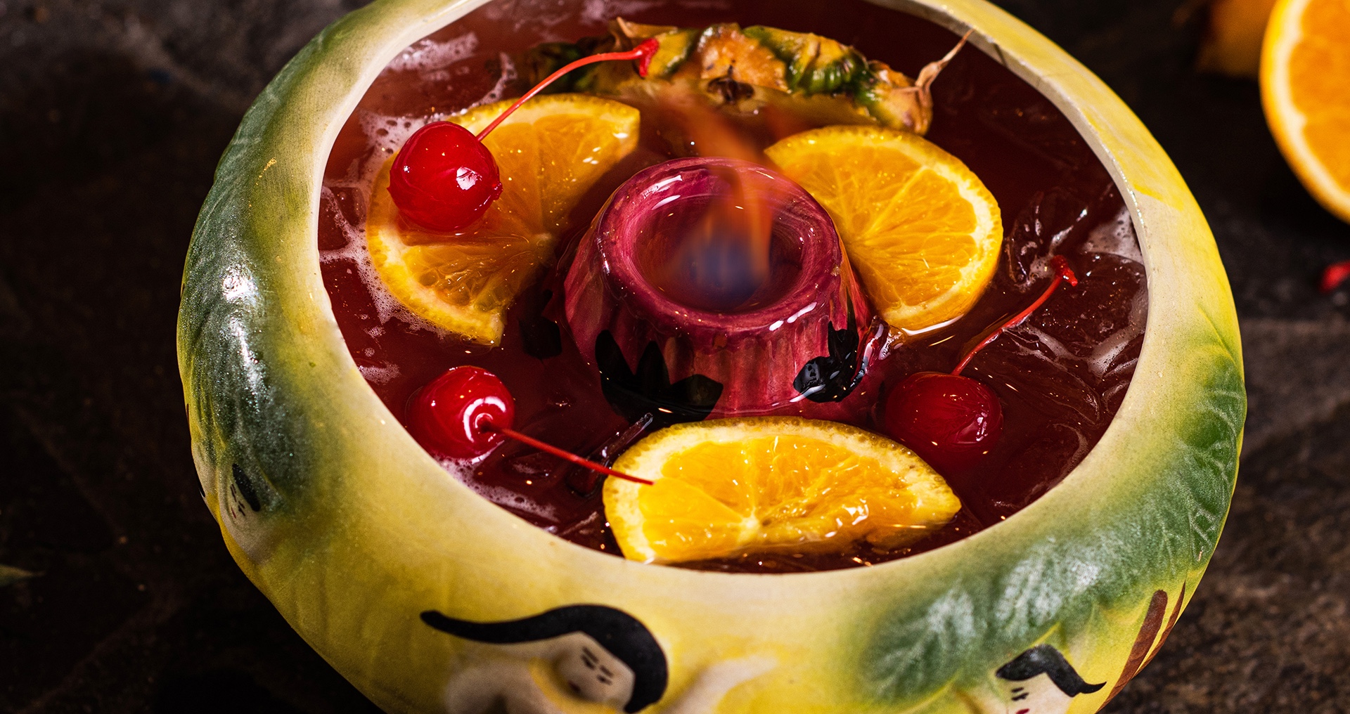 Scorpion Bowl Drink at Kobe Steakhouse