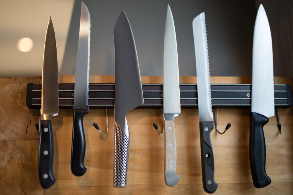 Set of types of Japanese Knives
