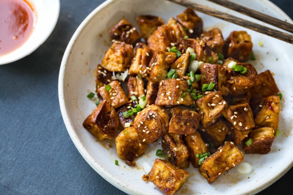 Tofu Teriyaki dish at Kobe, a japanese vegetarian food